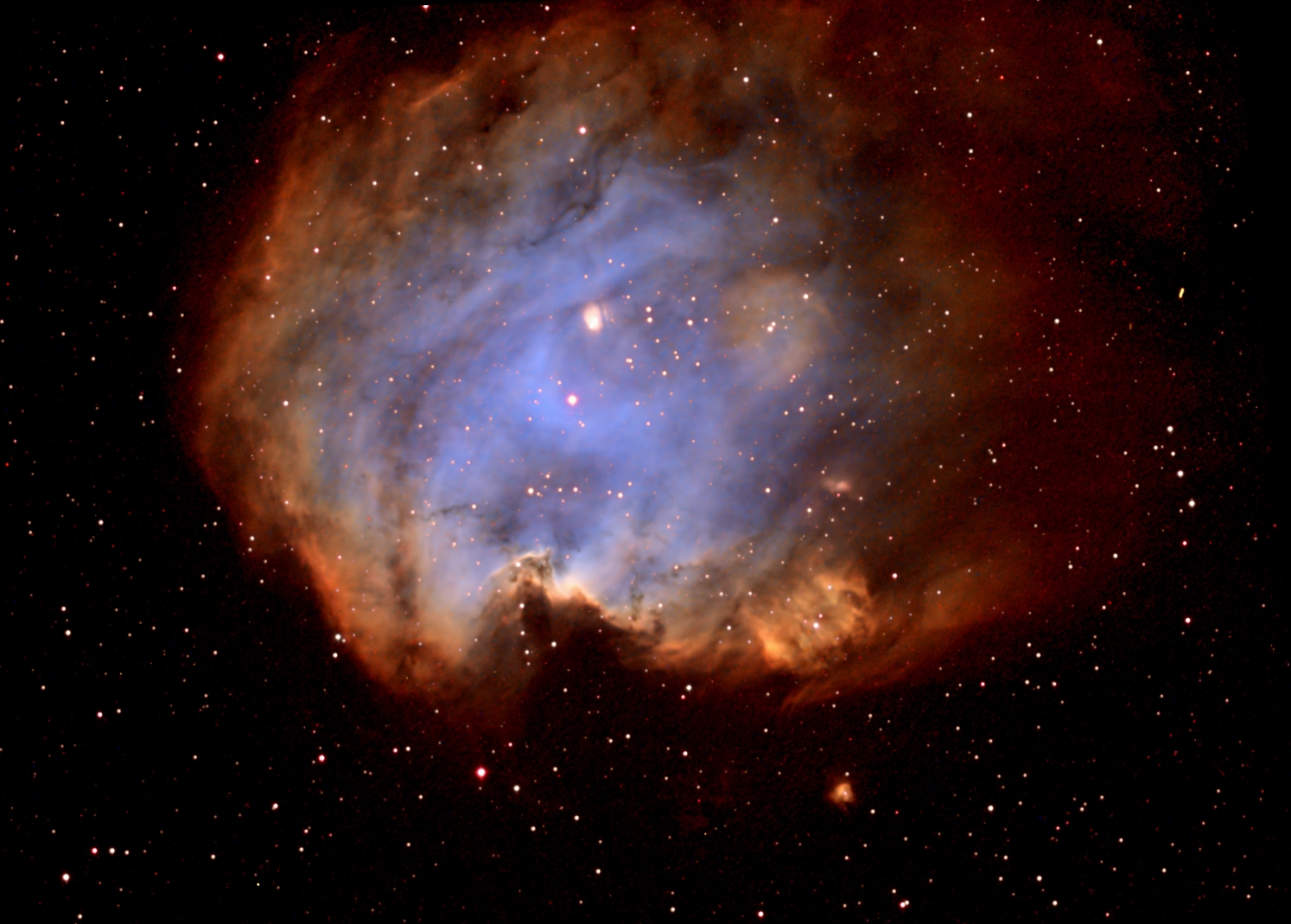 Astrophotography with Narrow Band Filters using the Hubble Palette